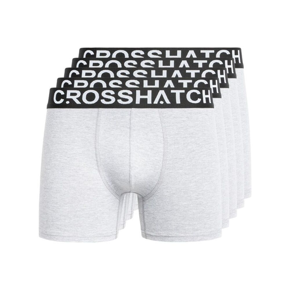 Crosshatch Mens Astral Boxer Shorts (Pack of 5) / Grey Marl